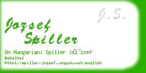 jozsef spiller business card